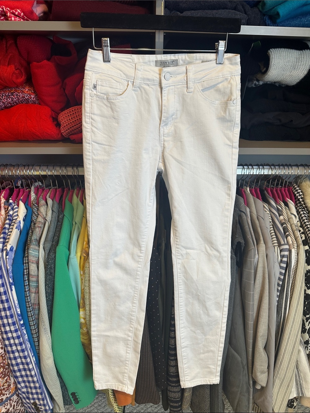 Judy Blue white skinny fit high rise jeans size 26